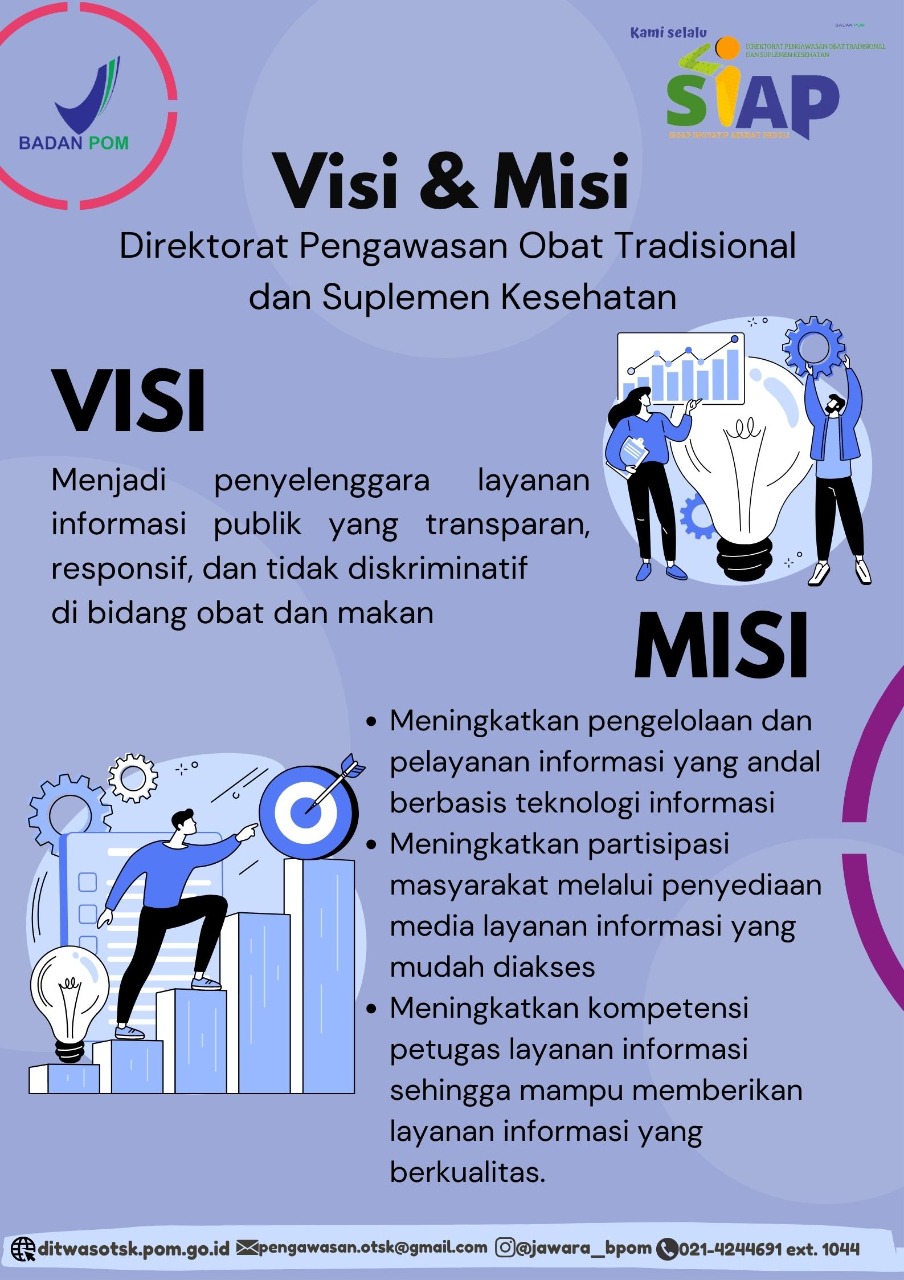 Visi dan Misi - Direktorat Pengawasan OTSK - BPOM RI